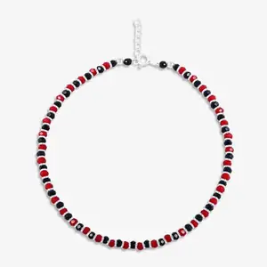 Tweov Stylish 925 Sterling Silver Simple Red And Black Bead Anklet For Women | Traditional Elegant Jewelry | Lightweight & Comfortable