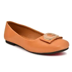 MR ANDERSON'S Women Bellies, Stylish Lightweight Belly for Women and Girls, Comfortable and Fashionable Belly Shoe for Daily Casual Wear and Formal Wear (Tan, 8)