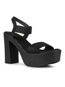 Inc.5 Womens Black Solid Round Toe Heels
