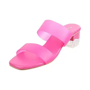Mochi Womens Synthetic Pink Slip Ons (Size (4 UK (37 EU))