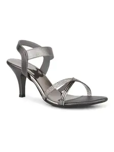 Inc.5 Women Pewter Embellished Party Slim Heels
