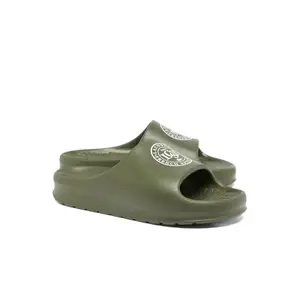 Lacoste Men's NRM011 Khaki/White_255 Slipper-8 Kids UK (48CMA0011)