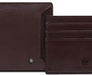 Louis Philippe Wallet for Men Fomal/Casual Slim & Sleek Purse with Additional ID Card Slot Leather Purse Men (Brown)