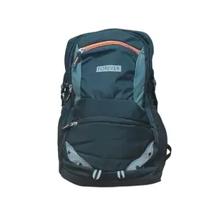 Forever Laptop Backpack with Multiple Compartments, Secret Bottom Pocket, Nl Black with Orange Accents