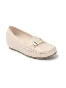 ELLE Loafer Shoes, Colour-Cream Size-UK 8