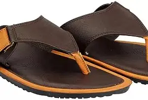 Bata Men's sandals - 9 UK/India(Brown)