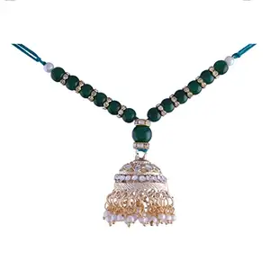 I Jewels Pearl Hanging Lumba Bracelet For Bhabhi/Sister (R070G-L)