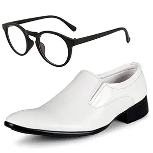 Vitoria Stylish Men's Synthetic Leather Formal Shoes with Free Unisex Selfi BLk Sunglasses/Office Shoes/Suit Shoes/Dress Shoes/Party Shoes (Numeric_9)