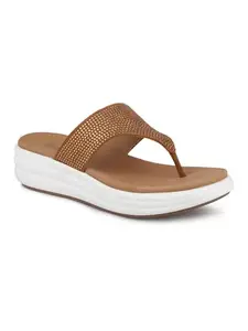 Inc.5 Women Tan Embellished Comfort Heels