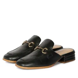 SaintG Womens Liona Black Leather Moccasins (Black, UK Footwear Size System, Adult, Women, Numeric, Medium, 3)