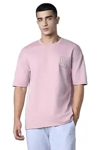 Reebok Men's Cotton Poly Casual Oversized T-Shirt - Soft Breathable Loose Fit Half Sleeve Tee | Round Neck Tshirt