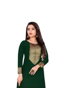 Ethnic Style Kurti with 3/4th Sleeves for Women Design No kurti03_L Green