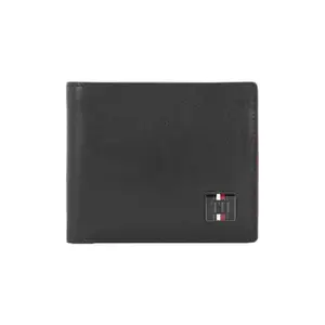 Tommy Hilfiger Calogero Men Leather Global Coin Wallet - Black