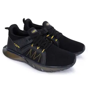 Lancer Mens RAMBO-195BLK-MSTD Black Yellow Running Shoe, 8