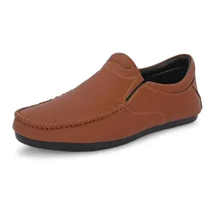 Centrino Slip-On Men's Formal Shoe | Stylish Non-Lace Design | Soft Cushioned Insole for Comfort | Premium Craftsmanship & Durable Build | Perfect for Office & Formal Wear 6648-3_Tan_10