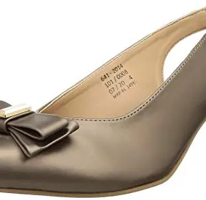 Bata Womens Meda Grey Heels (6412014),UK 6