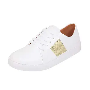 Metro Women White Synthetic Flat Shoes (75-1064-16-38) Size (5 UK/India (38EU))