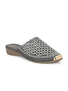 CLOG LONDON Women's Outdoor Sandals/Heels - Stylish & Comfortable NNCLF2237-GREY-37