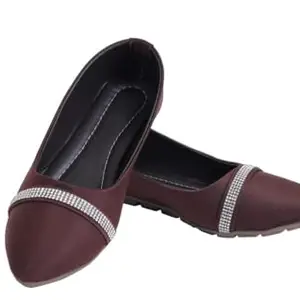 Dhisita Beautifull belliess Women Casual Comfort Bellies (Brown, UK Footwear Size System, Adult, Women, Numeric, Medium, 6)