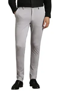 Louis Philippe Men's Slim Work Utility Pants (LPTFMSTFF79037_Grey
