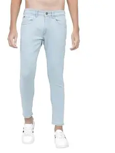 Highlander Men's Slim Fit Jeans | Cropped Length | Jeans for Man | Stylish Casual Wear for Everyday Comfort