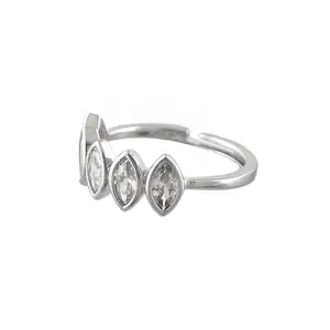 VOYLLA Valentine's Day 925 Sterling Silver Cz Marquise Ring|Gift For Her|Valentines Gift For Her|