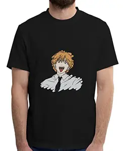 Skribble Chainsawman Denji T-Shirt Perfect for Fans of The Anime Series T-Shirt by Simply Black
