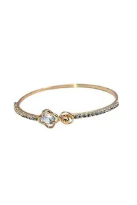 CHARMLINE Gold Petal Crystal Bracelet for Women