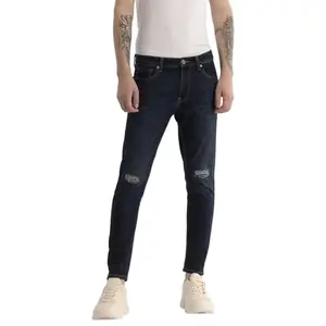 SNITCH Navy Skinny Fit Plain Jeans