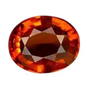 GEMS RIVER 12.25 Ratti 11.50 Carat Garnet Stone Original Certified Hessonite Gemstone Srilanka Rahuratan Real Gomeda Rashi Ratan Lab Tested Gomed Ceylon (I53)
