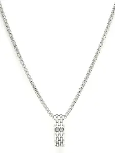 Karatcart Silver Plated Metal Ring Chain Pendant for Men (22038301)