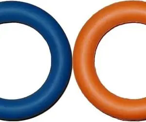 PlayZdict Combo of 2 Rubber Plain Tennikoit Ring Sponge Filled 6 Inches Diameter Multicolor, Kids Playing, Tennis Ring, Rubber Frisbee