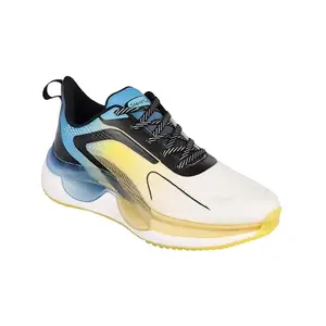 Sspoton Sspot On Sports Black Blue Lemon Running | Walking | Gym Shoes with Lightweight Phylon Sole with Memory Foam for Men's_9UK