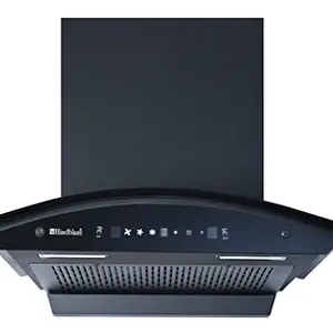 Hindblaze Prima Auto 60 cm, 1250 m³/hr Filterless Auto-Clean Wall Mounted Chimney for Kitchen with Motion Sensors, Metallic Housing and LED Lamps