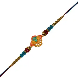 Elegant Bluestone Butterfly Rakhi – Handcrafted Designer Rakhi for Rakshabandhan (Model No -R0033)