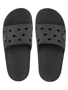 Carlton London Men's Flip Flops, D.GREY, 8