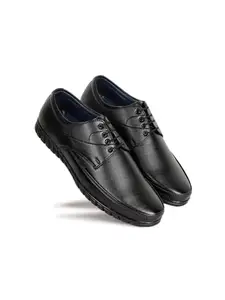 AADI Men's Black Synthetic Leather Derby Formal Shoes MRJ2169_09