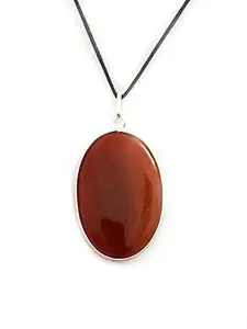 ASTROGHAR Natural Carnelian Oval Crystal Pendant For Men And Women For Reiki Healing