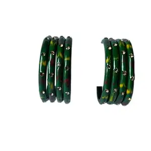 Karaavi Exquisite Glass Bangle Kada Set Elevate Your Style With Stunning Designs Perfect For Every Occasion, Pack Of 8 -B141