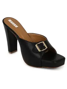 ELLE Women Sandal,Black,UK-5