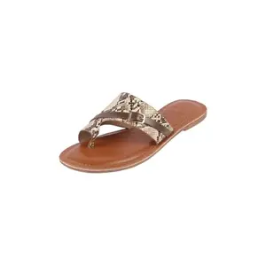 Mochi Women Tan Flat Fashion Chappal UK/3 EU/36 (32-840)