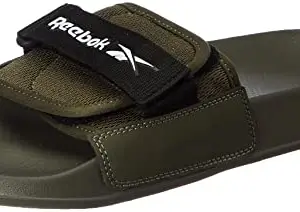 Reebok Unisex-Adult Adapt Army Green/Black/White Slide Sandal-4 UK (GB2126)