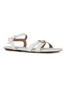 Inc.5 Womens White Casual Solid Open Toe Flat Sandals