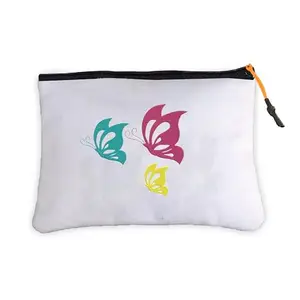 ISEE 360 Embroidery Pouches for Women Eco Friendly| Gifting|Butter Fly Print Purse|College Students|Girls