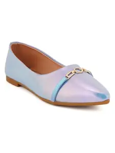 ELLE Women Ballerinas,Sky Blue,UK-5