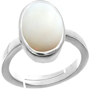 RRVGEM Natural Opal Gemstone Ring Weight 8.25 Carat Opal Stone asthadhatu Free Size anguthi for Men and Women BY LAB - CERTIFIED