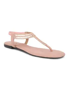 INC.5 Women Peach Embellished Flats
