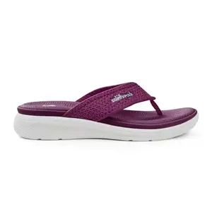 SOLETHREADS GRACE V| Stylish | Comfy | Super soft | Ultra-Light | Phylon | Slippers | Flip Flops for Women | UK7 | WINE