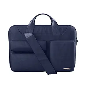 Probus 360° Protective Laptop Shoulder Bag for 13.3 Inch Laptop/MacBook/Chromebook/Notebook Water Resistant Sleeve Case Cover Office Bag – Blue