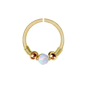 Yellow Chimes Latest Fashion Stainless steel Gold Plated Piercing Nose Ring for Women and Girls